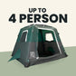 Small-Sized 2 Step Cabin Tent + FREE Camping Tarp (Up To 4 Person, EU).