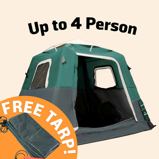 Small-Sized 2 Step Cabin Tent (Up To 4 Person).