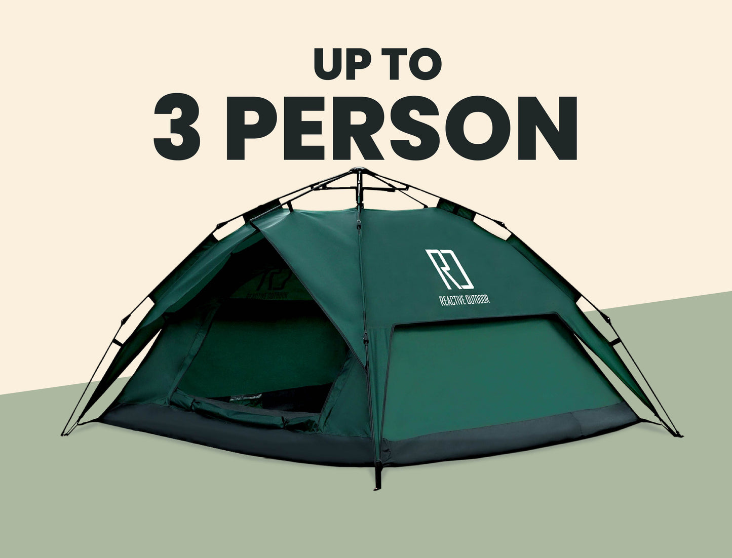Large-Sized 3 Secs Tent + FREE Camping Tarp (Up to 3 Person, EU)